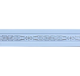 Карниз "Галант Виктория" Белый серебро, с поворотом, трехрядный